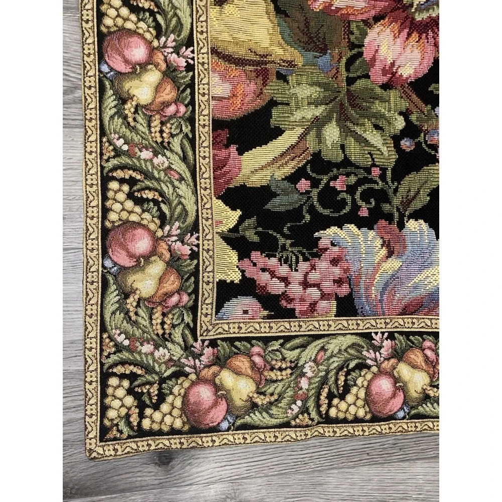 Vintage Eve's Floral Paradise A Belgium- Woven Jacquard tapestry‎ Horizontal